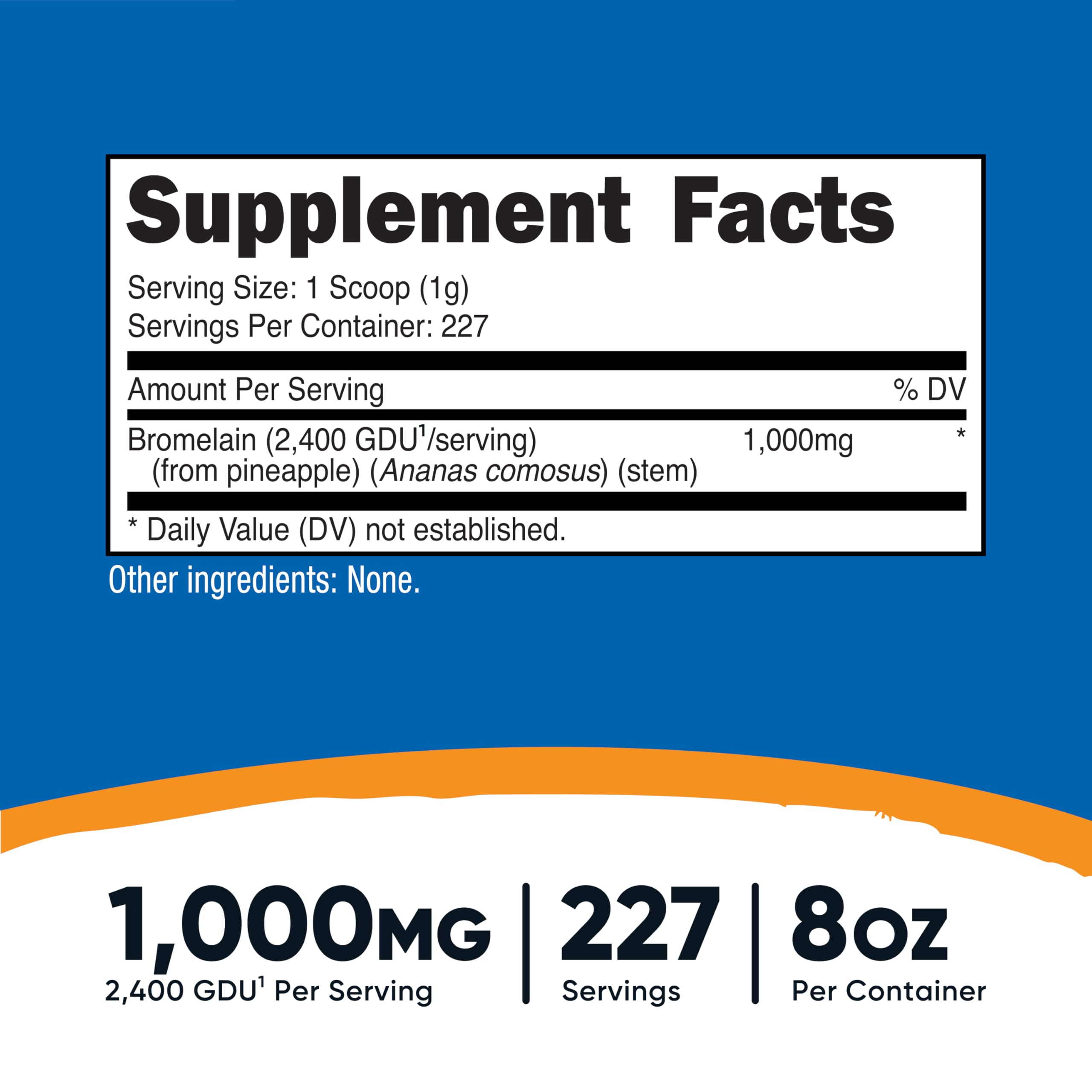 Nutricost Bromelain Powder 8 OZ - Non-GMO, Vegetarian, Gluten Free