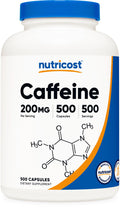 Nutricost Caffeine Pills 200mg Per Serving (500 Caps)