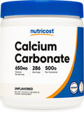 Nutricost Calcium Carbonate Powder 500 Grams | 650 mg per Serving