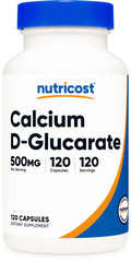 Nutricost Calcium D-Glucarate 500mg | 120 Veggie Capsules - Gluten Free, Non-GMO, Vegetarian