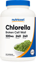 Nutricost Chlorella Capsules 500mg – 240 Veggie Capsules | Non-GMO & Gluten Free