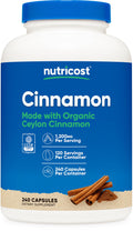 Nutricost Cinnamon Capsules (240) – 1200mg per Serving | Gluten-Free