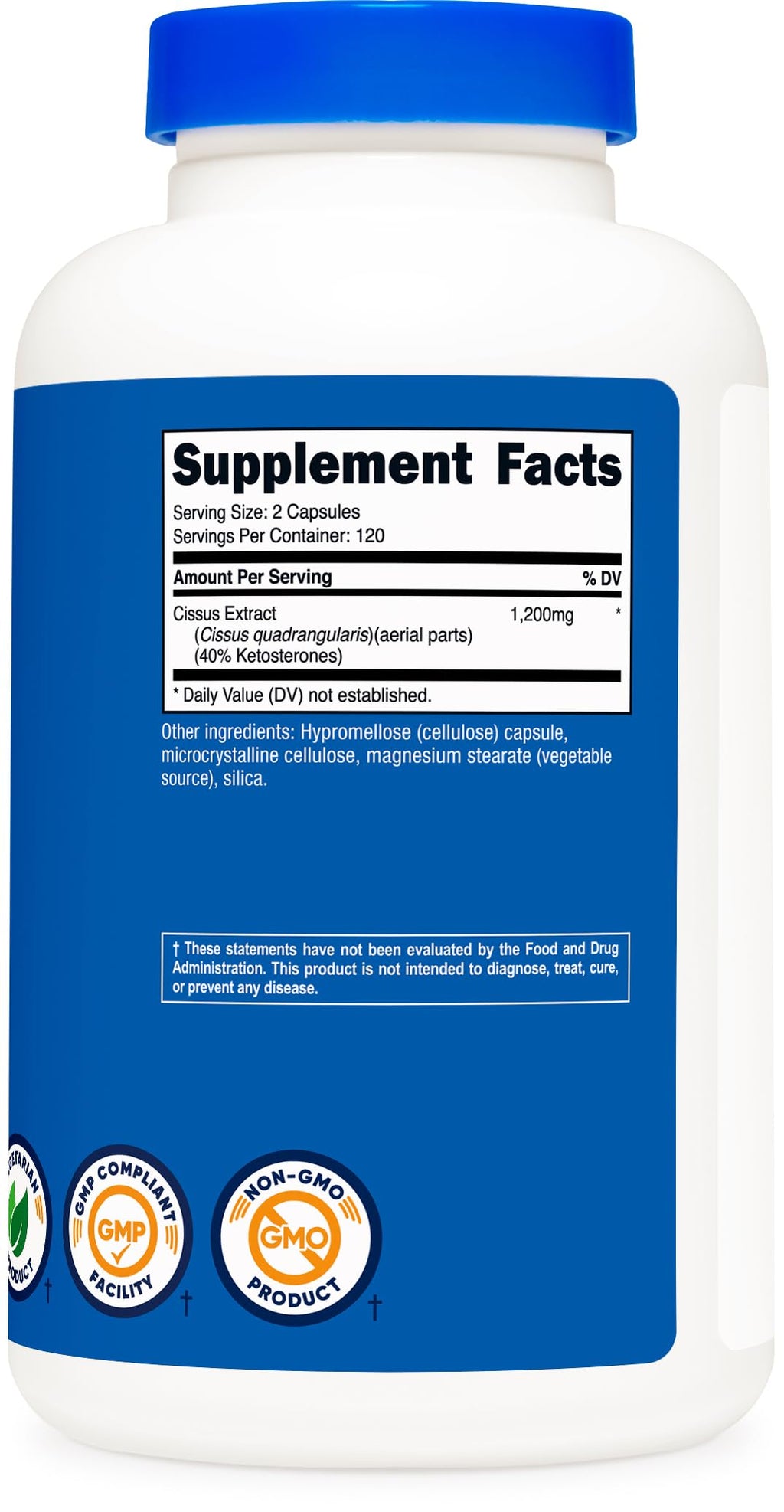 Nutricost Cissus Quadrangularis 1200mg – 240 Capsules | Gluten Free, Non-GMO, Vegetarian