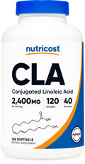 Nutricost CLA (Conjugated Linoleic Acid) 2,400mg - 120 Softgels | Gluten Free, Non-GMO, 800mg Per Softgel