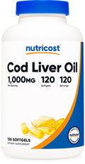 Nutricost Cod Liver Oil 1000mg, 120 Softgels – Non-GMO & Gluten Free