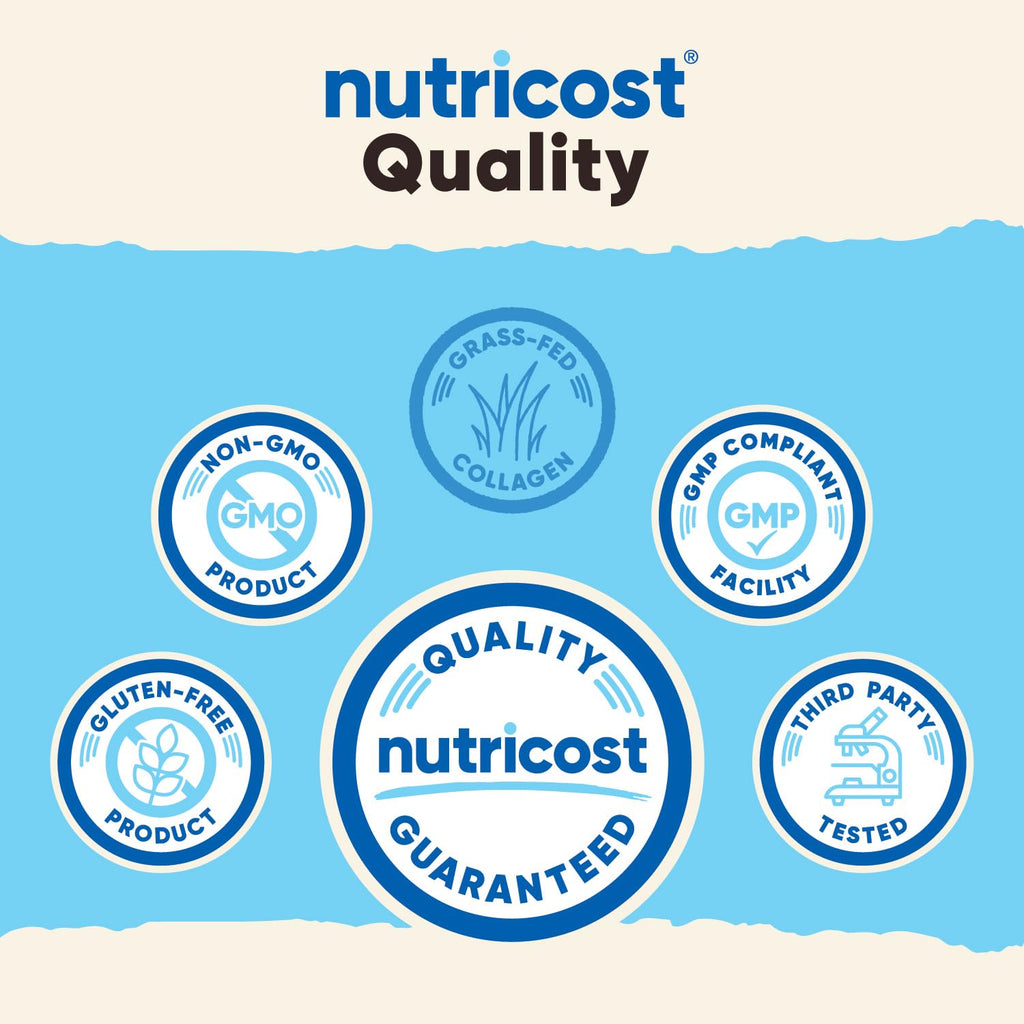Nutricost Collagen Peptides Powder 4 oz Unflavored | Type I & III, Grass-Fed