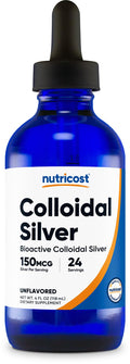 Nutricost Colloidal Silver 4oz – Bio-Active, Cobalt Blue Glass Bottles