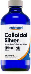 Nutricost Colloidal Silver 8oz – Cobalt Blue Glass Bottles | Bio-Active