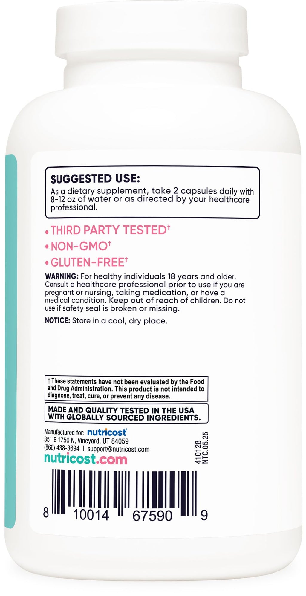 Nutricost Cranberry Extract for Women (35,000mg Equivalent) - 180 Capsules | Vitamin C, Uva Ursi & Dandelion Root