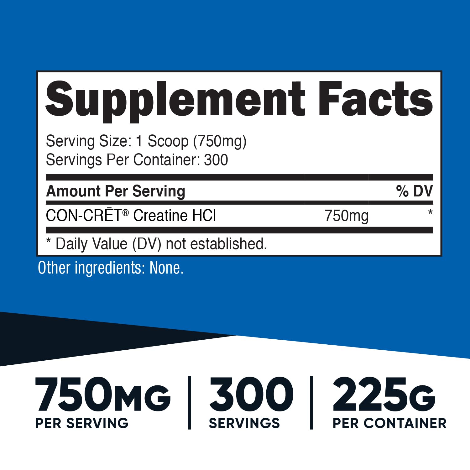 Nutricost Creatine HCl Powder (8 OZ) – CON-CRET Creatine Hydrochloride, 300 Servings