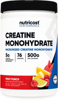 Nutricost Creatine Monohydrate Powder – Fruit Punch 500g