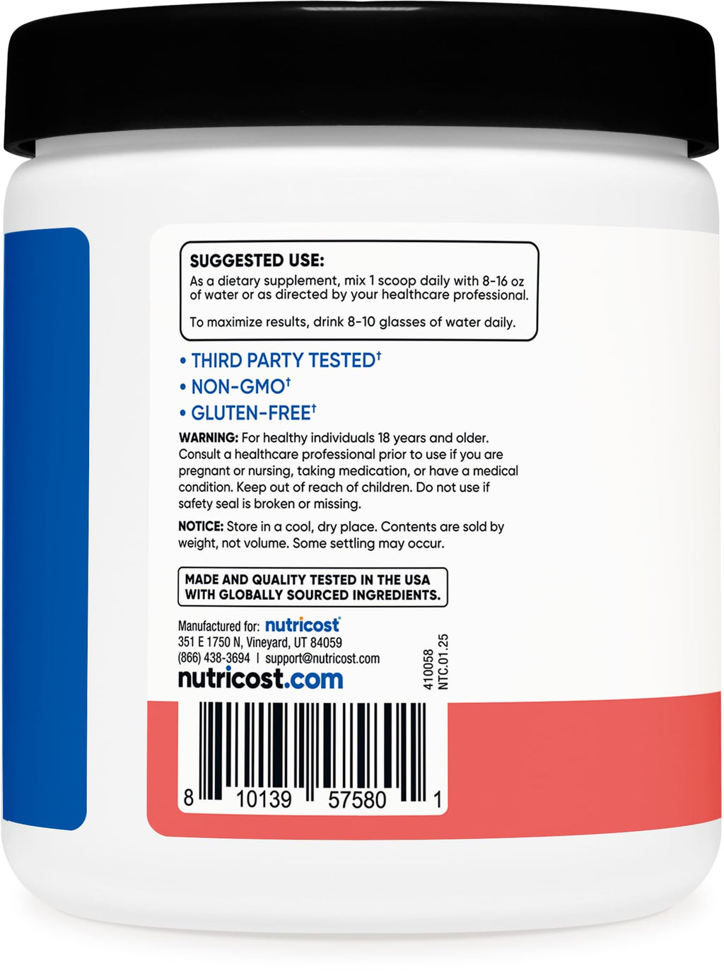 Nutricost Creatine Monohydrate & Hydration Watermelon 30 Servings