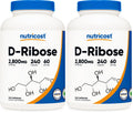 Nutricost D-Ribose 700mg (2800mg per Serving) – 240 Capsules x 2 Pack – Vegetarian, Non-GMO, Gluten Free