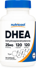 Nutricost DHEA 25mg - 120 Capsules | Gluten Free, Non-GMO, Soy Free