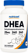Nutricost DHEA 25mg – 240 Capsules, Gluten Free, Soy Free, Non-GMO