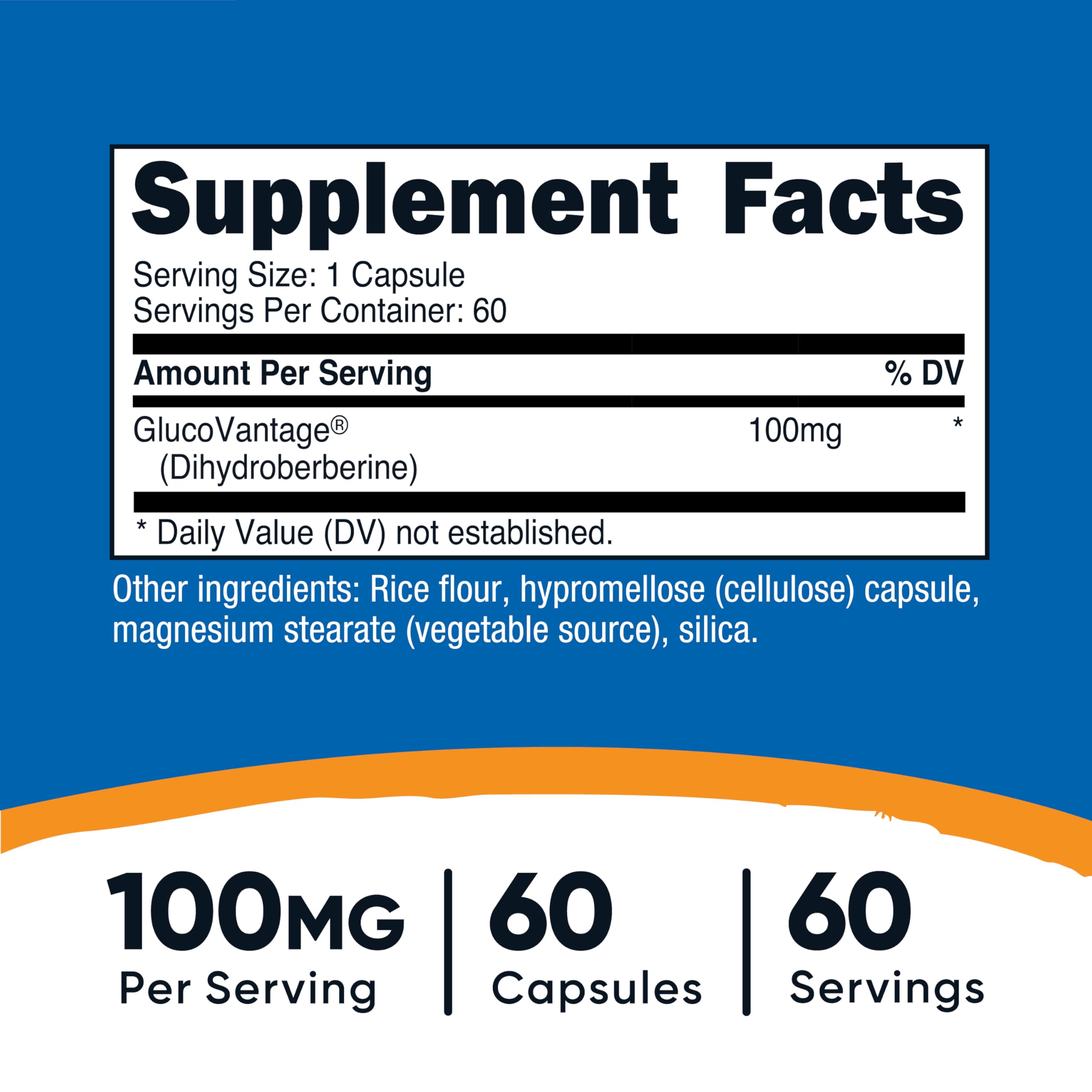 Nutricost Dihydroberberine Capsules 100mg - 60 Capsules | More Bioavailable Berberine Metabolite