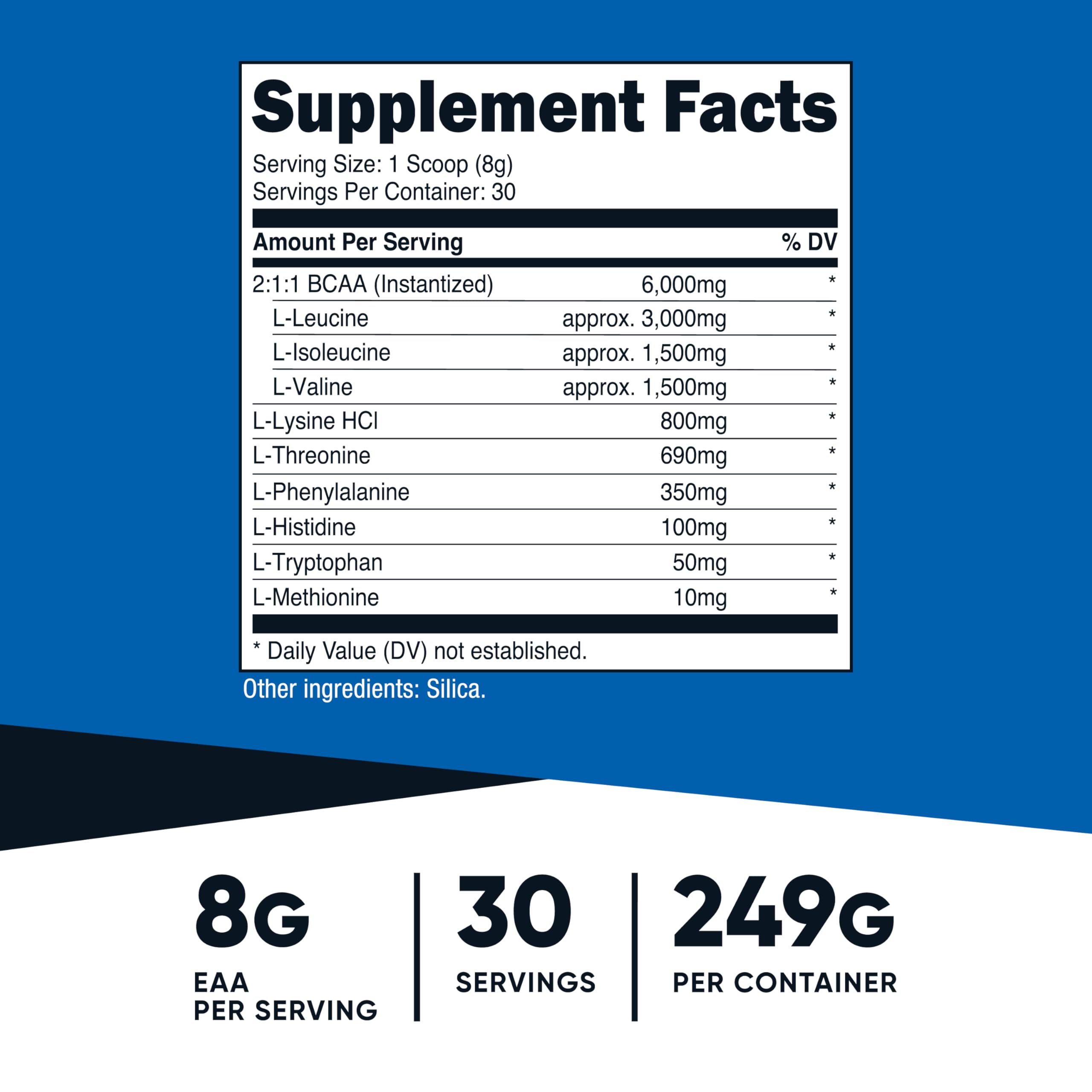 Nutricost EAA Powder 30 Servings (Unflavored) – Essential Amino Acids | Non-GMO, Gluten Free, Vegetarian (Pack of 2)