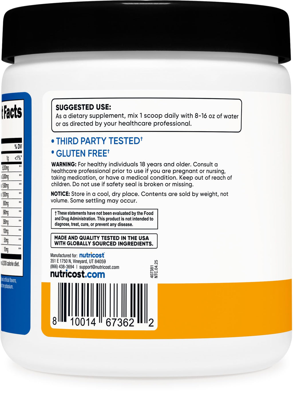 Nutricost EAA Powder 30 Servings - POG Flavor (Passion Fruit, Orange & Guava) - Essential Amino Acids