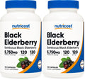 Nutricost Elderberry Capsules 575mg (120) – Pack of 2 | Black Elderberry, Vegetarian, Gluten Free, Non-GMO