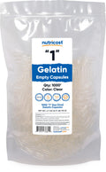 Nutricost Gelatin Size 1 Empty Capsules - 1000 Count | Kosher, Non-GMO, Soy Free, Gluten Free