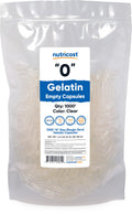 Nutricost Size 0 Empty Gelatin Capsules – 1,000 Clear, Kosher, Non-GMO