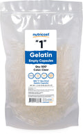 Nutricost Gelatin Size 1 Empty Capsules – 500 Count, Clear – Kosher, Non-GMO, Soy Free, Gluten Free