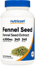 Nutricost Fennel Seed (4000 mg Equivalent) 240 Capsules – Vegan Fennel Seed Supplement