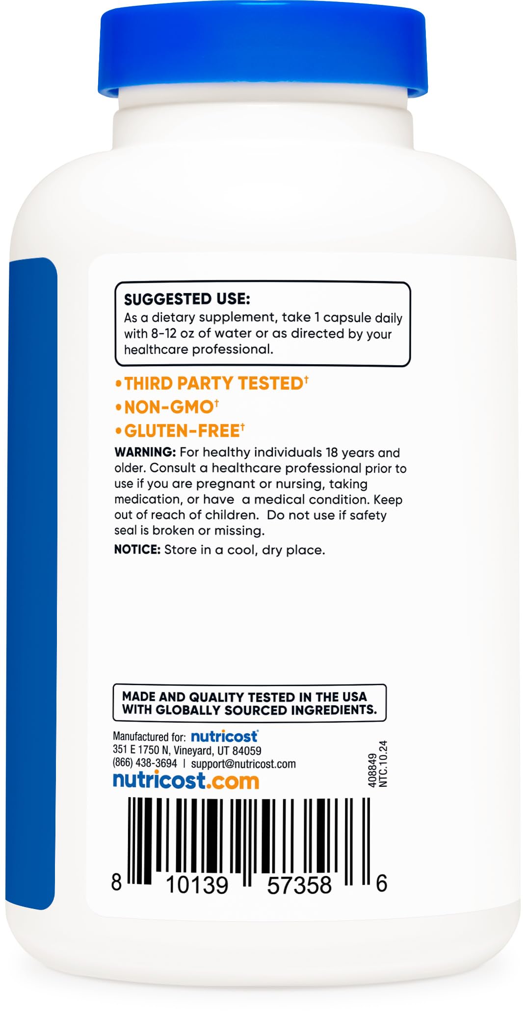 Nutricost Ginger Root Extract 2,200mg - 240 Capsules | Gluten Free, Non-GMO