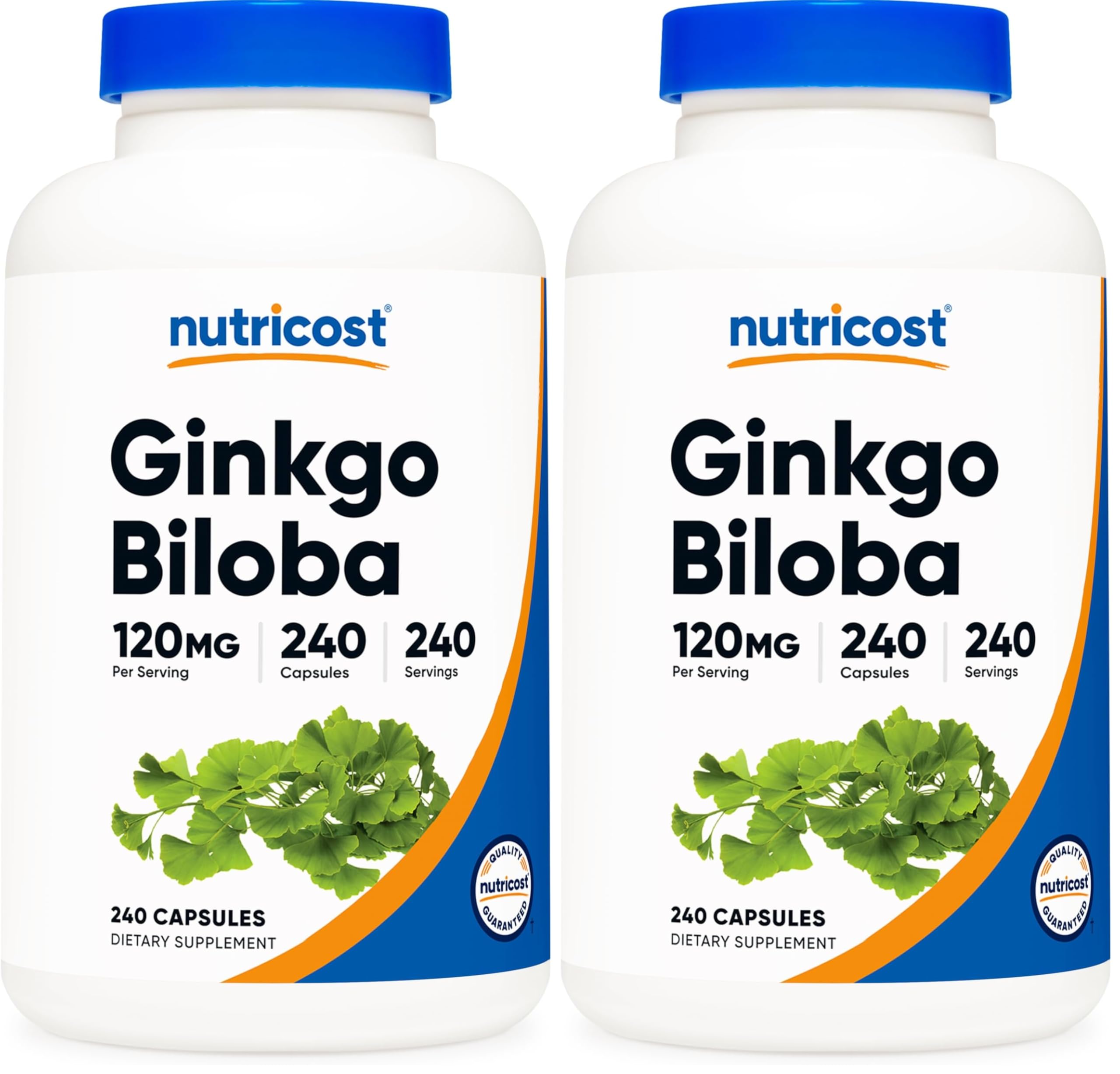 Nutricost Ginkgo Biloba 120mg – 240 Capsules (Pack of 2) | Extra Strength Gluten Free & Non-GMO