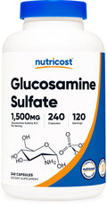 Nutricost Glucosamine Sulfate 1500mg - 240 Capsules | Gluten Free, Non-GMO