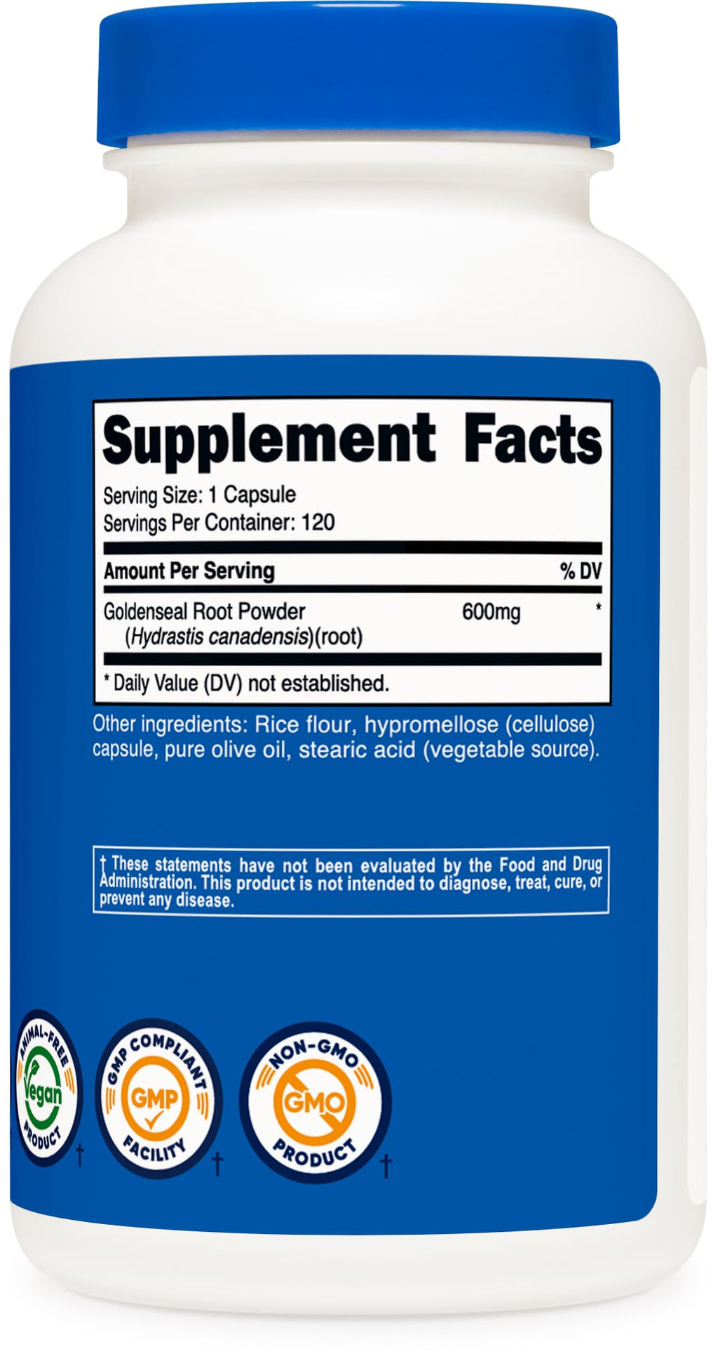 Nutricost Goldenseal Root 600mg, 120 Capsules - Non-GMO, Gluten Free, Vegetarian Capsules