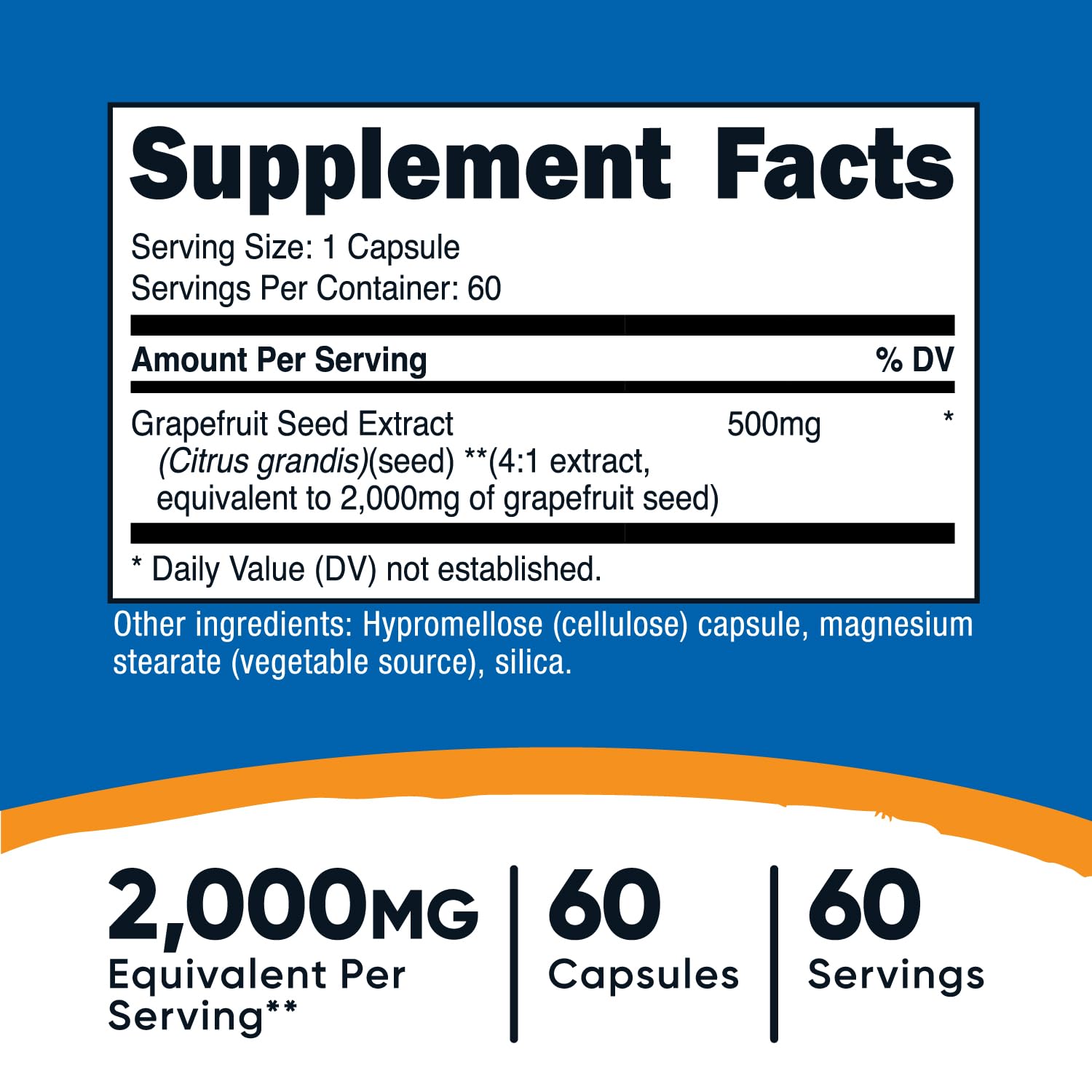 Nutricost Grapefruit Seed Extract 2,000mg – 60 Vegetarian Capsules | Gluten Free, Non-GMO