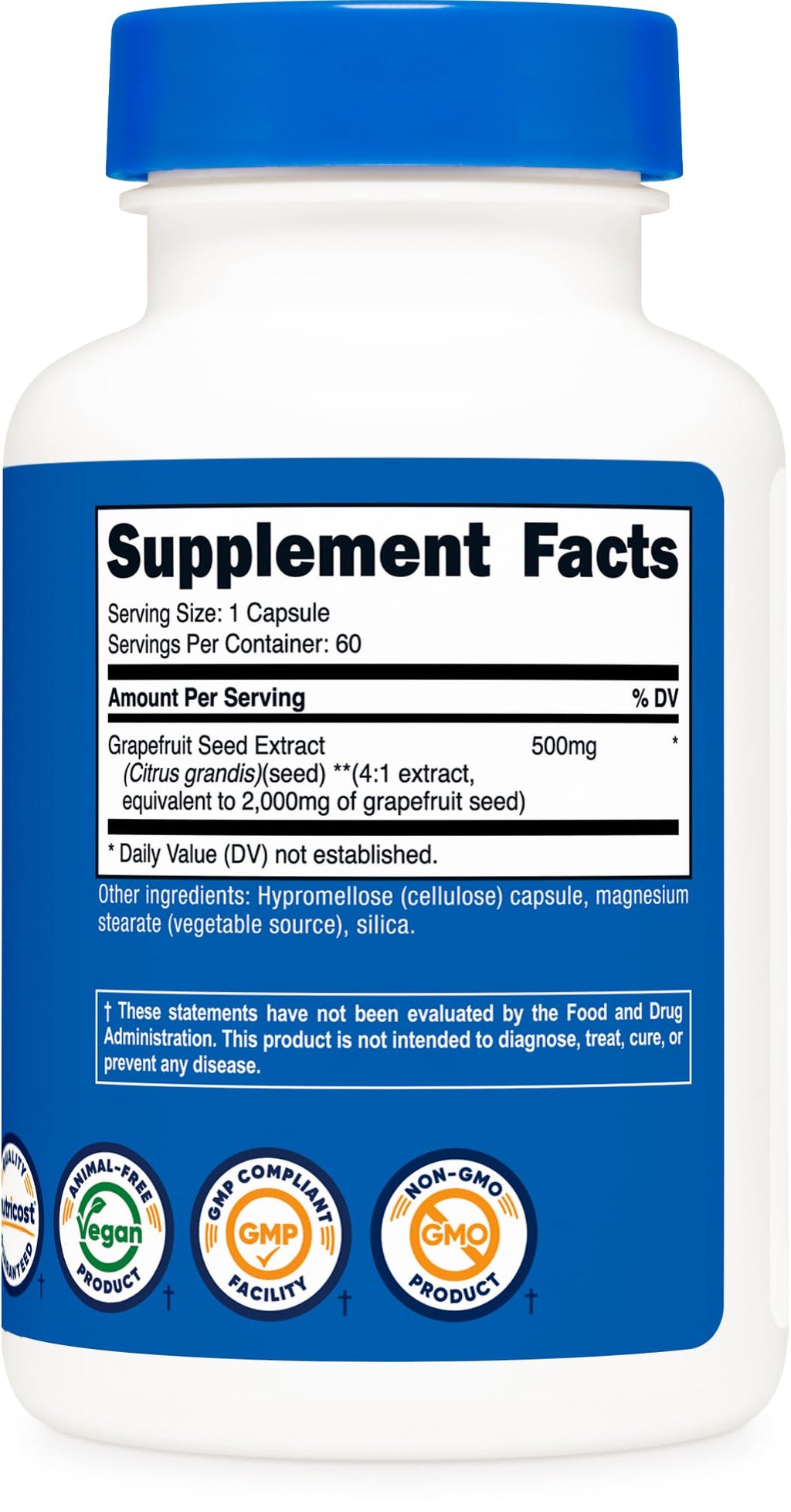 Nutricost Grapefruit Seed Extract 2,000mg – 60 Vegetarian Capsules | Gluten Free, Non-GMO