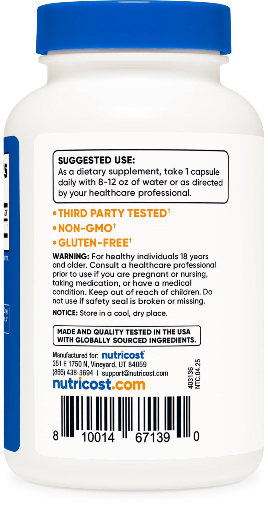 Nutricost Huperzine A 200mcg – 240 Capsules – Non-GMO & Vegetarian