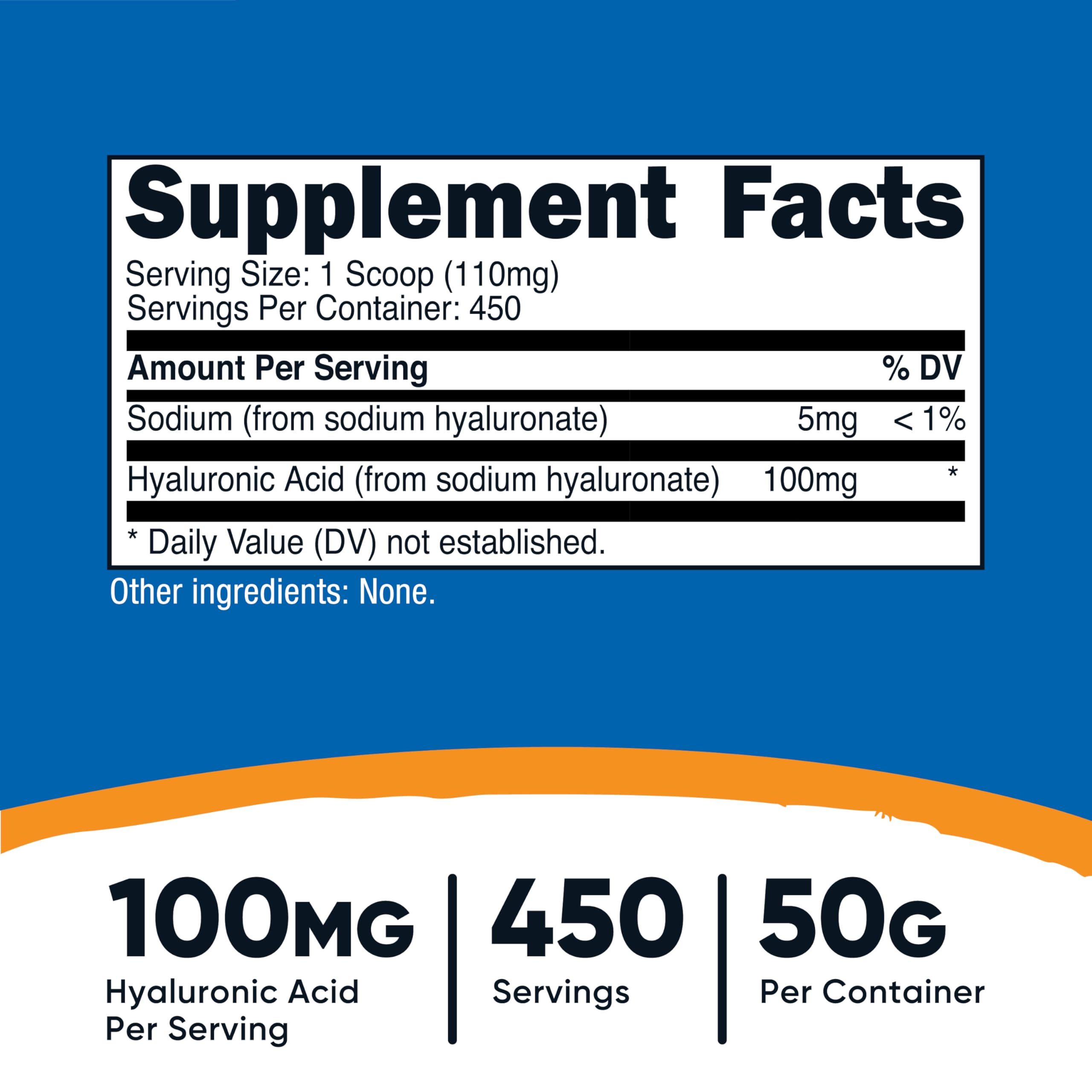 Nutricost Hyaluronic Acid Powder 50 Grams - Water Soluble, Fine Powder, Gluten Free, Non-GMO