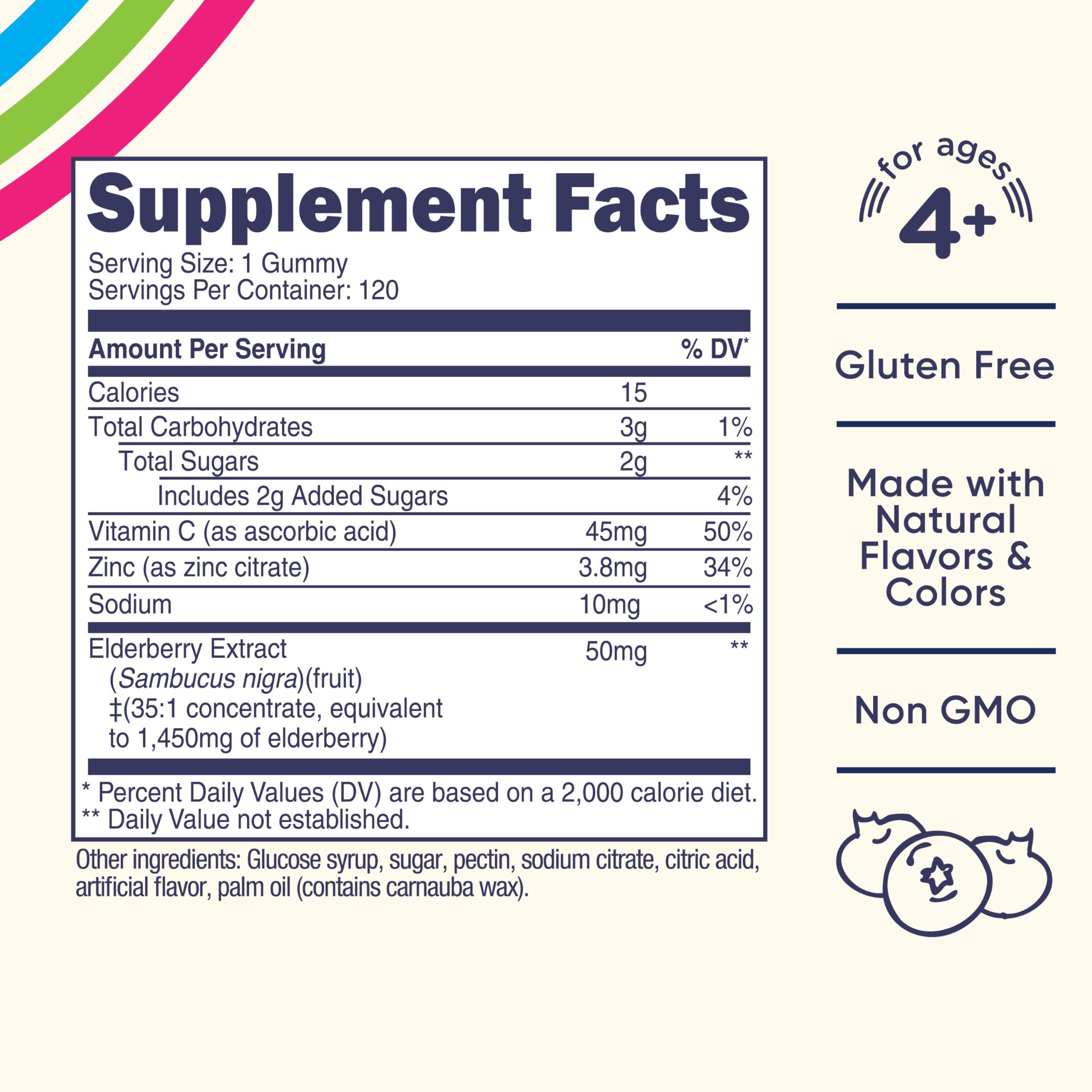 Nutricost Kids Elderberry Gummies (50mg) with Zinc & Vitamin C – 120 Gummies (Gluten Free)