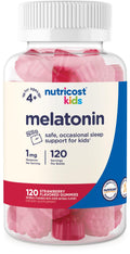 Nutricost Kids Melatonin Gummies 1mg – 120 Strawberry Flavored