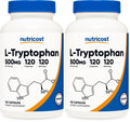 Nutricost L-Tryptophan 500mg – 120 Capsules per Bottle, with BioPerine, Gluten Free, Non-GMO (Pack of 2)