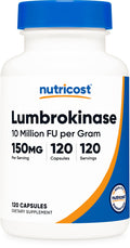 Nutricost Lumbrokinase Capsules 150 mg (120 Capsules) - Gluten-Free, Vegan, GMO-Free
