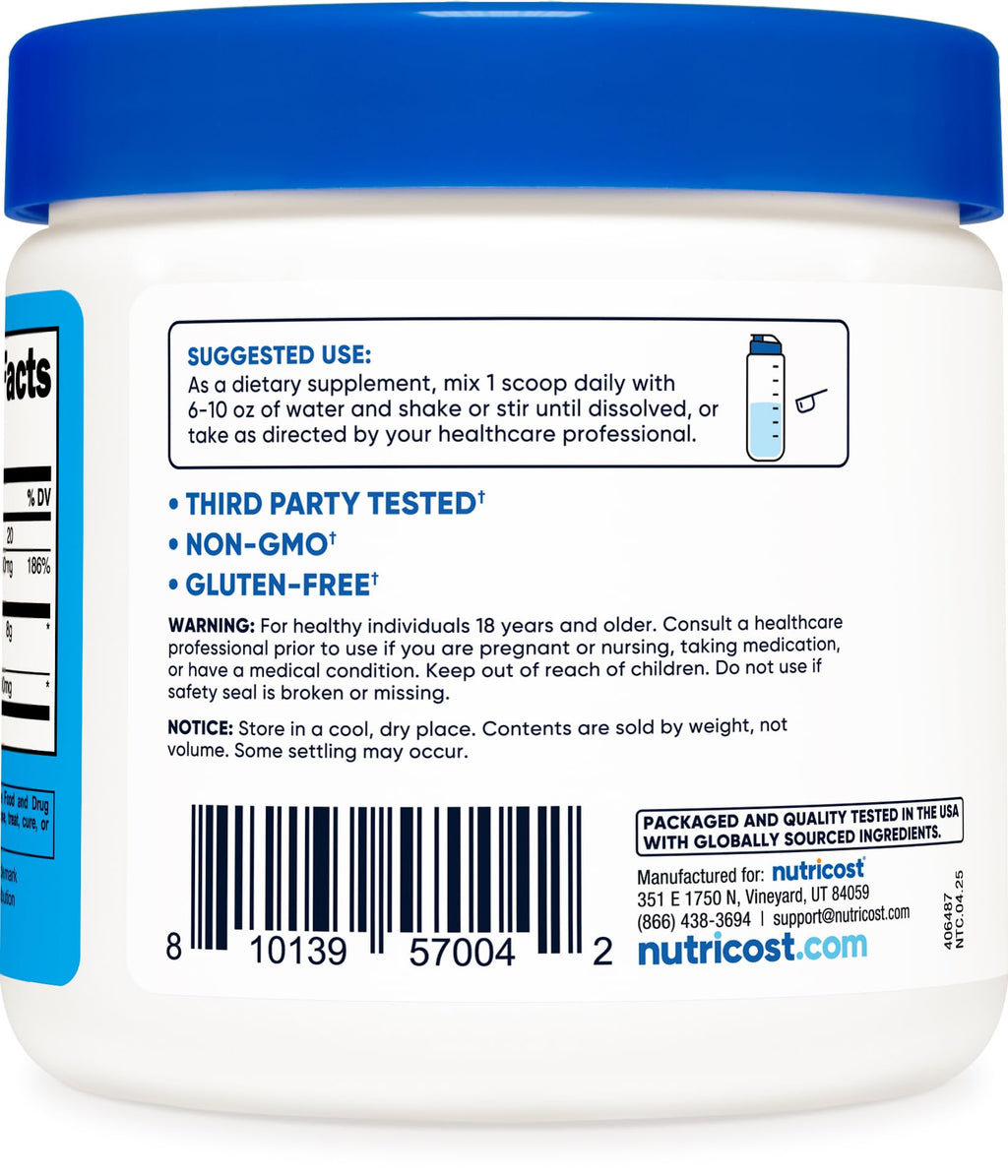 Nutricost Magnesium BHB Salts 250g Unflavored | Exogenous Ketone Supplement