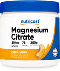 Nutricost Magnesium Citrate Powder – Peach Mango 250g | Non-GMO & Gluten Free