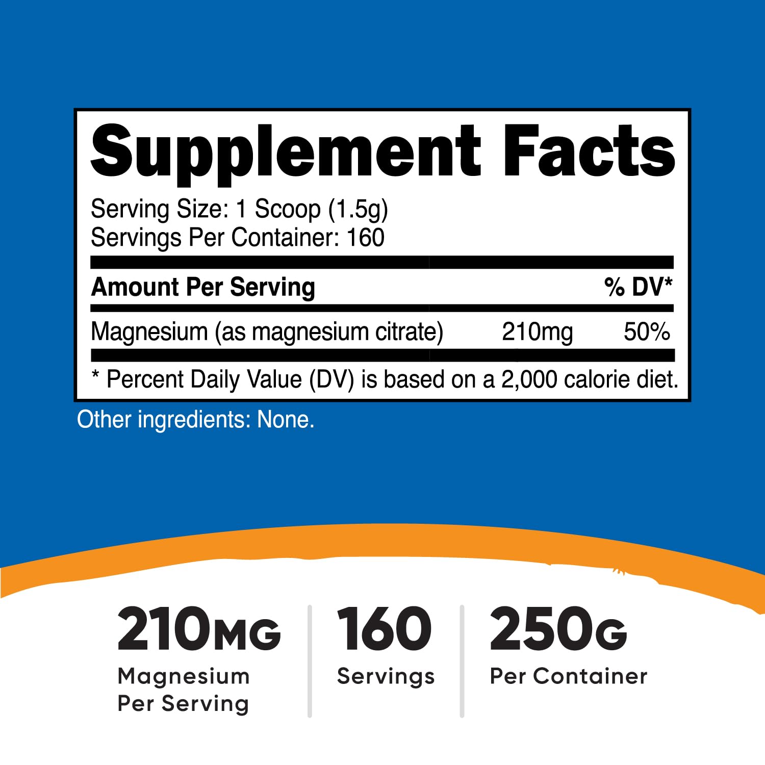 Nutricost Magnesium Citrate Powder (Unflavored, 250 Gram) - 250G, Non-GMO & Gluten Free, Made in USA
