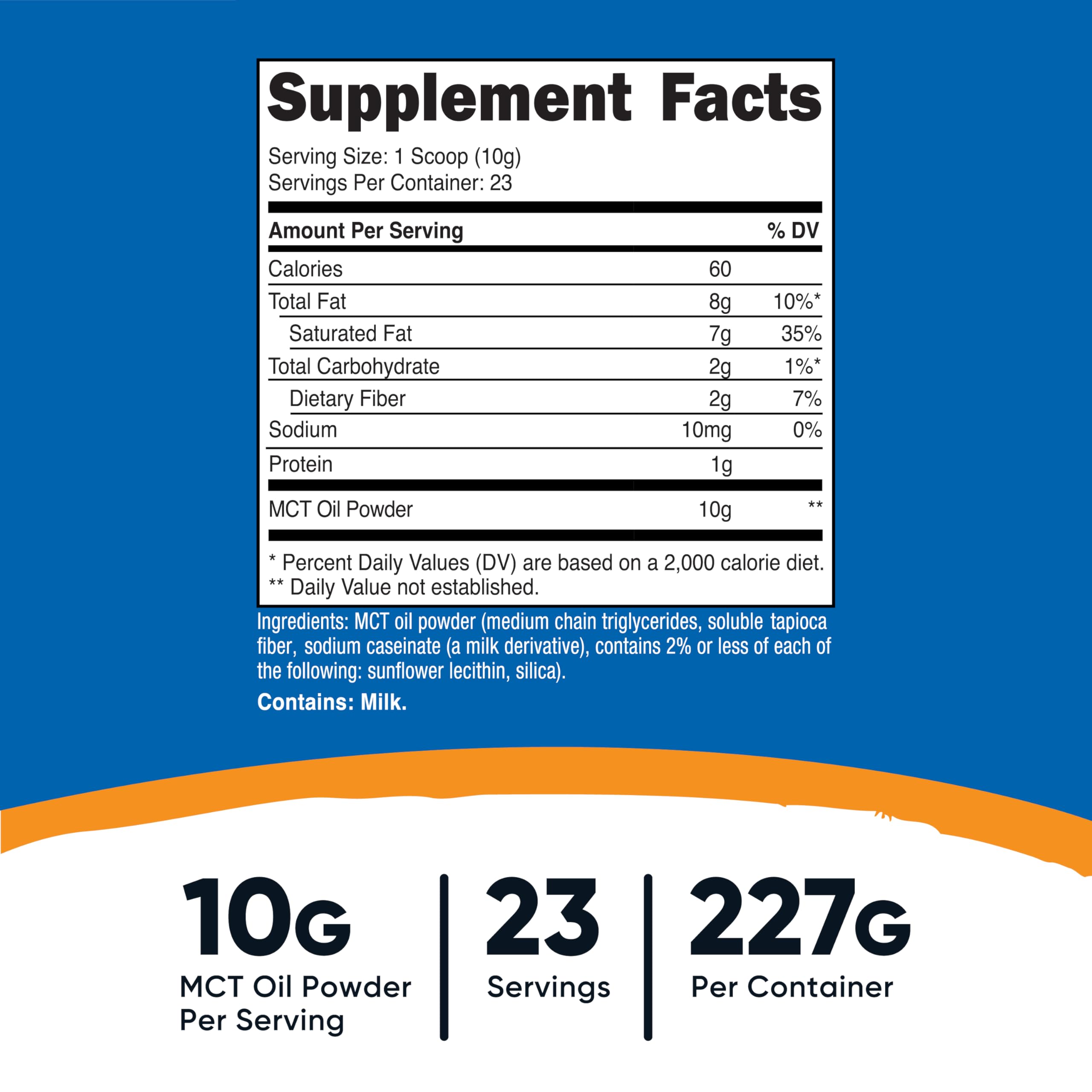 Nutricost MCT Oil Powder .5 LBS – Keto Friendly, Gluten Free