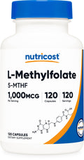 Nutricost Methylfolate 1000mcg - 120 Veg Capsules - Gluten Free, Non-GMO