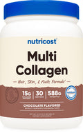Nutricost Multi Collagen + Beauty & Protein Powder – Milk Chocolate, 30 Servings
