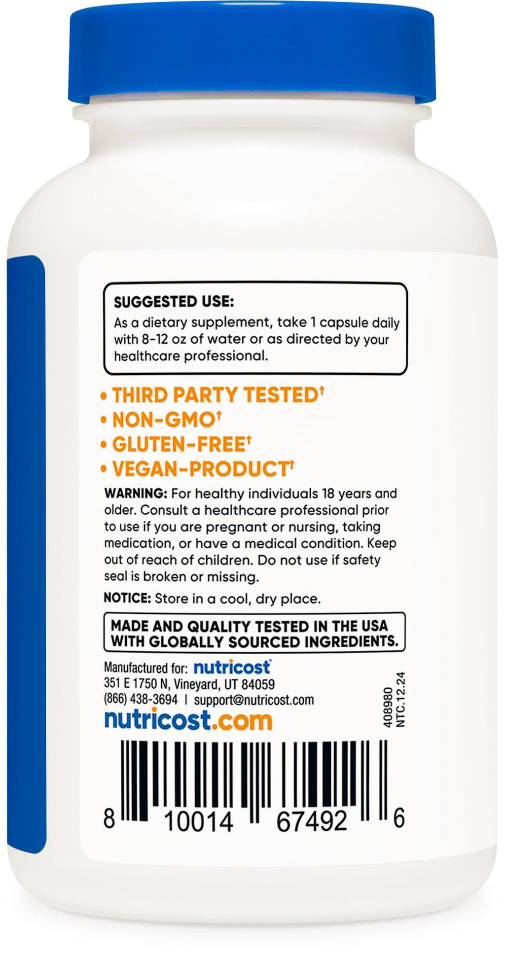 Nutricost Mushroom Complex Supplement | 120 Capsules | 10-Mushroom Blend | Non-GMO & Gluten Free