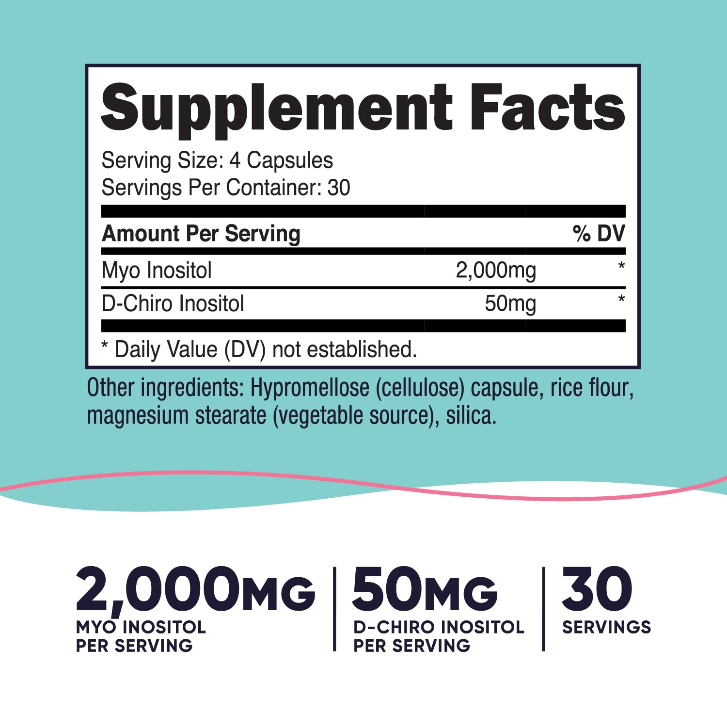 Nutricost Myo Inositol & D-Chiro Inositol 2000mg – 120 Veggie Capsules for Women