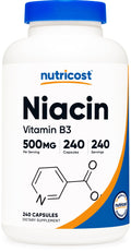 Nutricost Niacin (Vitamin B3) 500mg, 240 Capsules - Non-GMO, Gluten Free