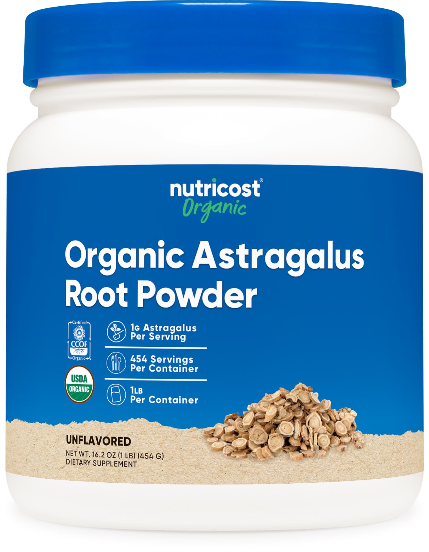 Nutricost Organic Astragalus Root Powder 1LB | Gluten Free, Non-GMO, Vegetarian