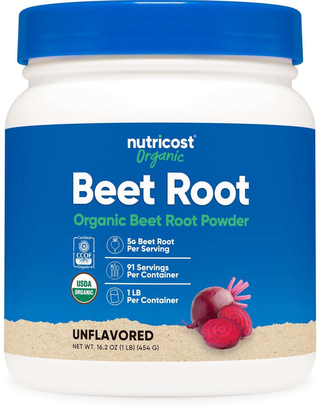 Nutricost Organic Beet Root Powder 1 LB – Vegan, USDA Organic